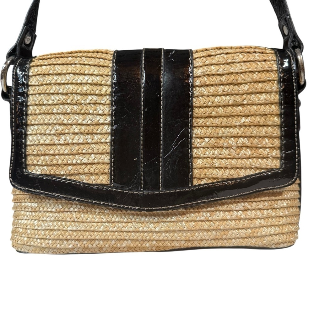 Vintage Coldwater Creek Black and Tan Crossbody Bag - Picture 2 of 14